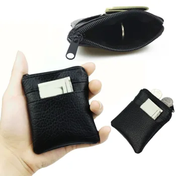 2020 년 새로운 Pu 가죽 지갑 여성 남성 작은 단백 지갑 변화 지갑 작은 카드 홀더 블랙 동전 지갑