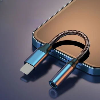 8 핀 3.5mm 잭 AUX 케이블 아이폰 13 12 11 프로 남성 여성 어댑터 헤드폰 오디오 커넥터를 위한 쪼개는 도구를 iOS14 상