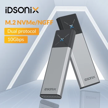 iDsonix Pcie 인클로저 M2Pcie SATA SSD 사례 USB3.1GEN2 10Gbps C 형 외장형 하드 드라이브의 경우 UASP 지원을 통한 Macbook 휴대용 퍼스널 컴퓨터
