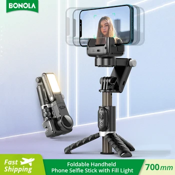 Napoli 무선 블루투스 휴대용틱 접이식으로 빛 IOS/안드로이드 휴대 전화 휴대용 Selfie Gimbal 삼각대