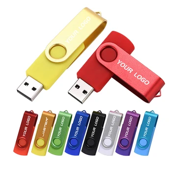 OTG USB 플래시 드라이브 64GB Rotatable360°무료로 사용자 정의 로고는 펜 드라이브 32GB 개인화된 메모리 스틱 16GB 볼륨 판매 U 디스크 8GB