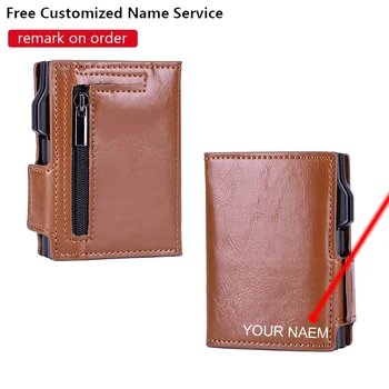 남자 신용 카드 홀더 남성 지갑 새로운 탄소 섬유 RFID 차단 가죽 은행은 카드 케이스 카드 소지자의 보호는 여자를 위해 지갑
