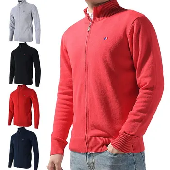 브랜드 남성 의류 스웨터전착 지퍼 카디건 100%면 니트 재킷 RL8505