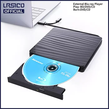 외부 블루레이 드라이브 CD/DVD/블루레이 플레이어 Blu-ray 콤보 CD/DVD/VCD 광 버너 USB3.0Type-C 컴퓨터를 위한 PC 맥 Windows OS
