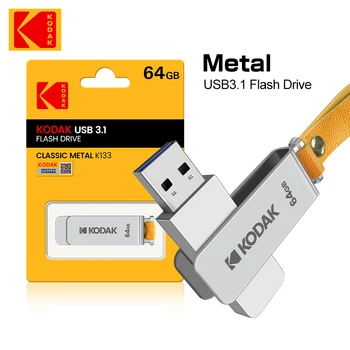 원래 KODAK K133U 디스크 USB3.0 전 64GB128GB256GB 금속 플래시 드라이브 자동차 USB3.1 플래시 드라이브 120MB/s 기억 지팡이