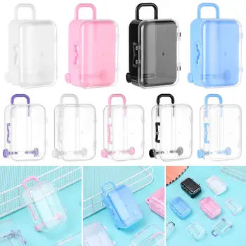 패션 플라스틱 미니 여행 가방을 위한 소형 인형 장난감 인형 트렁크 장식을 사랑스러운 작은 클러치 보석 상자 인형 핸드백